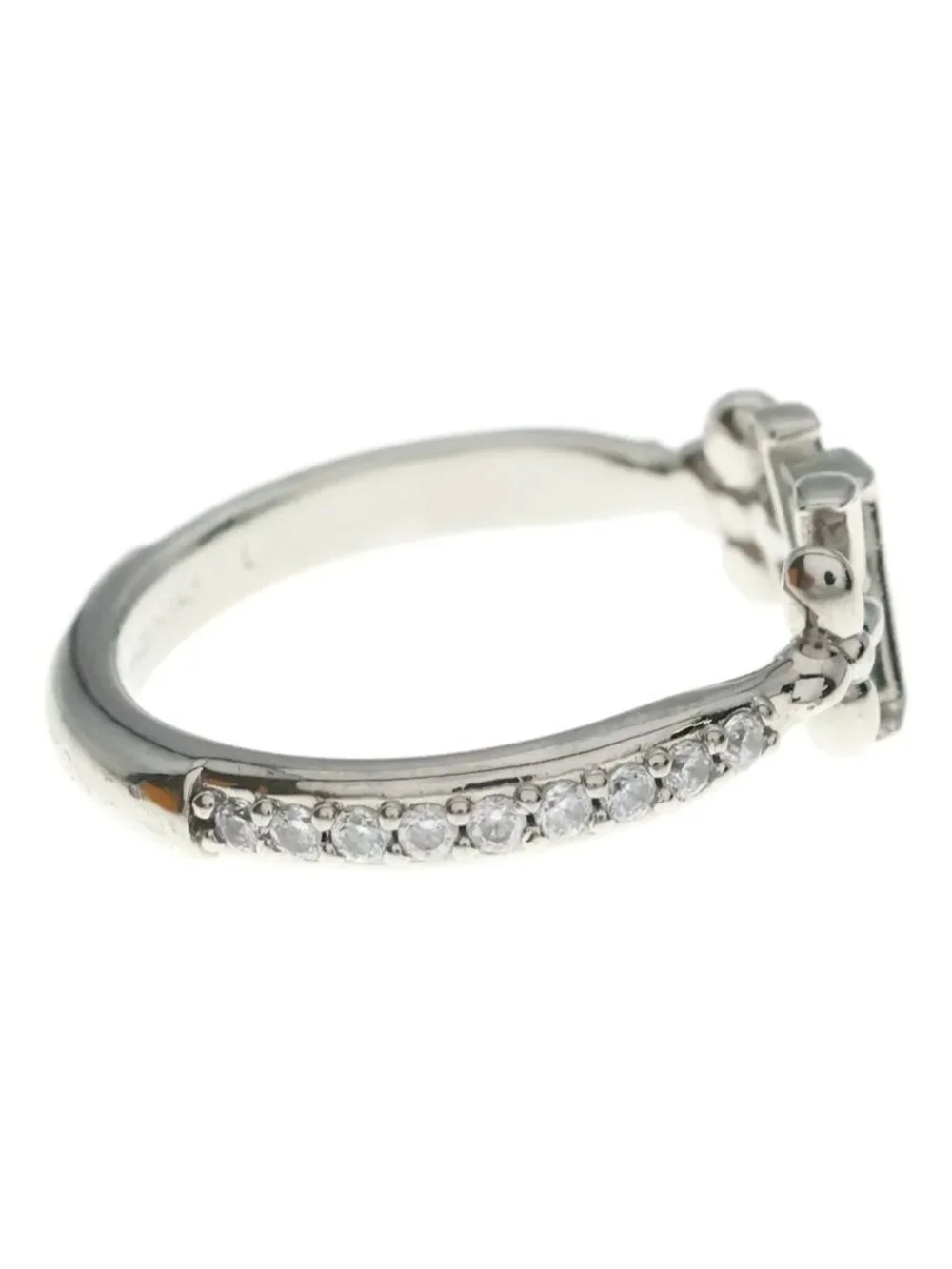 Louis Vuitton LV Iconic Rhinestone Ring Silver